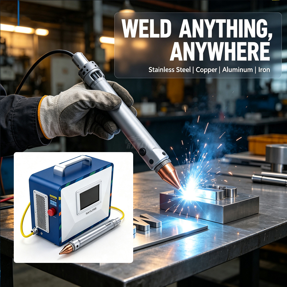 Handheld Laser Welder 1000W - Mesin Las/Pemotong Laser Serat 2-in-1 Baru,